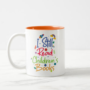 Caneca De Café Em Dois Tons Eu Ainda Li Livros Para Crianças
