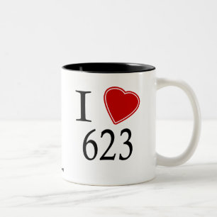 Caneca De Café Em Dois Tons Eu amo 623 Phoenix