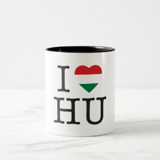 Caneca De Café Em Dois Tons Eu amo a Hungria