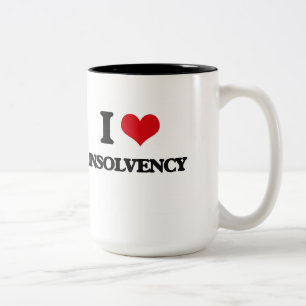 Caneca De Café Em Dois Tons Eu amo a insolvibilidade
