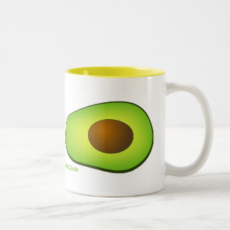 Caneca De Café Em Dois Tons Eu amo abacates