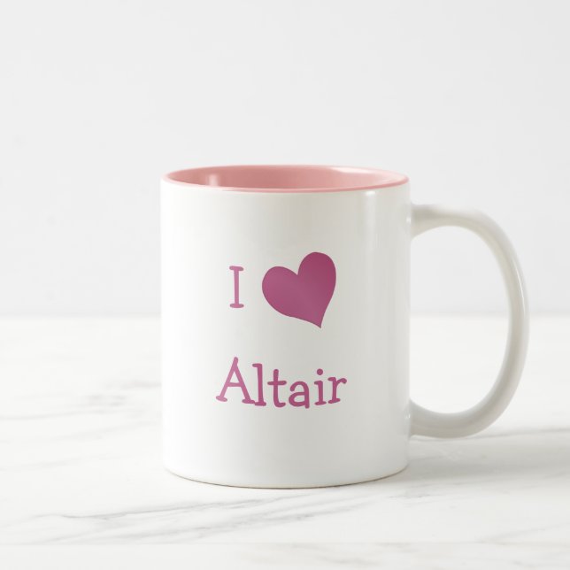 Caneca De Café Em Dois Tons Eu Amo Altair (Direita)