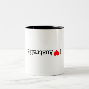 Caneca De Café Em Dois Tons Eu Amo Austrália
