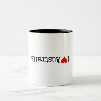 Caneca De Café Em Dois Tons Eu Amo Austrália