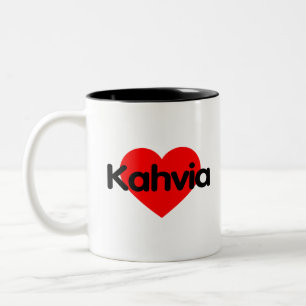 Caneca De Café Em Dois Tons Eu Amo Café - Kahvia Finlândia