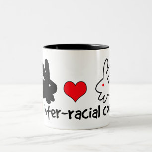 Caneca De Café Em Dois Tons Eu amo casais inter-raciais