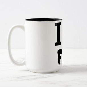 Caneca De Café Em Dois Tons Eu amo Fall