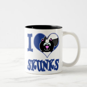 Caneca De Café Em Dois Tons Eu amo gambás