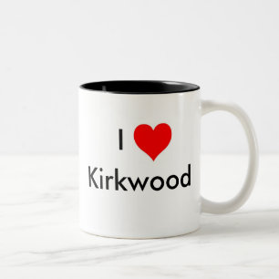 Caneca De Café Em Dois Tons Eu amo Kirkwood