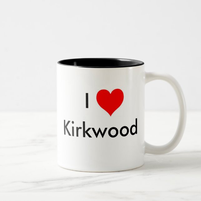Caneca De Café Em Dois Tons Eu amo Kirkwood (Direita)
