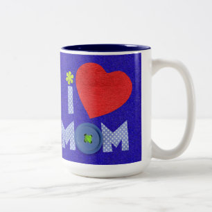 Caneca De Café Em Dois Tons eu amo mamãe cang