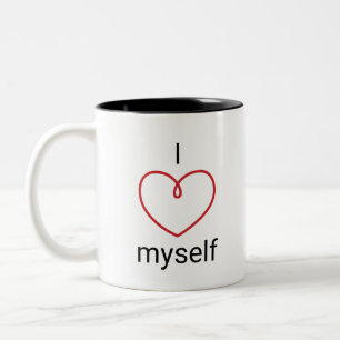 Caneca De Café Em Dois Tons Eu Amo-Me design