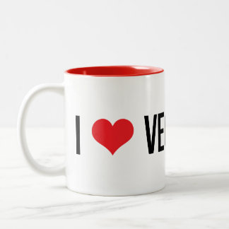 Caneca De Café Em Dois Tons Eu amo meninos do Vegan