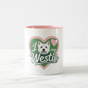 Caneca De Café Em Dois Tons Eu Amo Meu Cachorro Mole