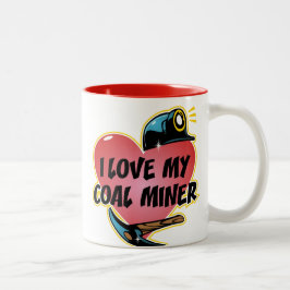 CANECA DE CAFÉ EM DOIS TONS EU AMO MEU MINEIRO DE CARVÃO