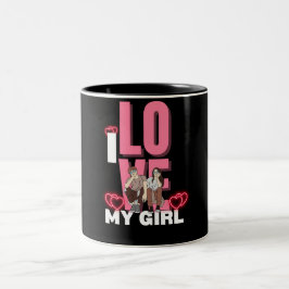 Caneca De Café Em Dois Tons Eu Amo Meu Namorada Personalizado