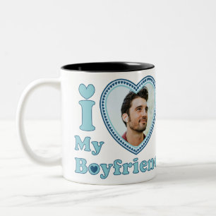 Caneca De Café Em Dois Tons Eu Amo Meu Namorado