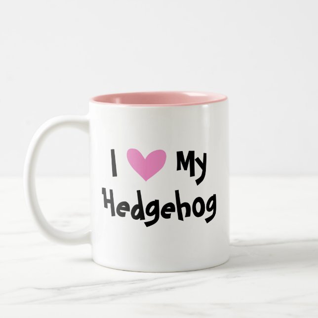 Caneca De Café Em Dois Tons Eu Amo Meu Ourico-Cacheiro (Esquerda)