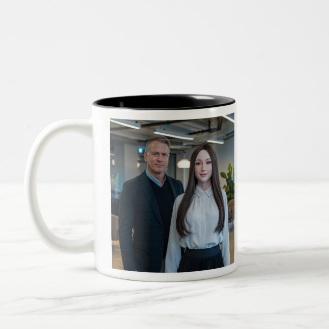 Caneca De Café Em Dois Tons ❤️ Eu Amo Meus Chatbots Crio Foto Própria (Esquerda)