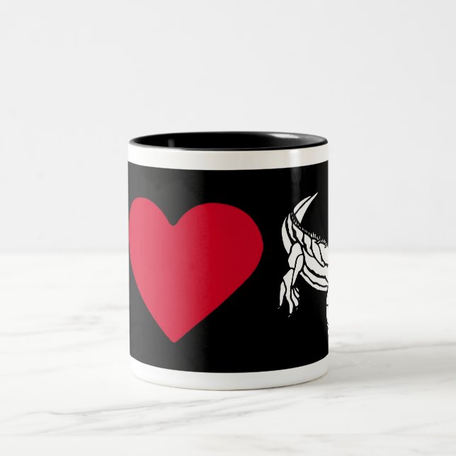 Caneca De Café Em Dois Tons "Eu amo minha iguana " (Centro)