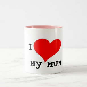 CANECA DE CAFÉ EM DOIS TONS EU AMO MINHA MÃE