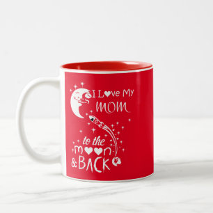 Caneca De Café Em Dois Tons Eu Amo Minha Mãe À Lua E Volta