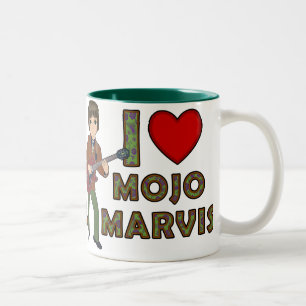 Caneca De Café Em Dois Tons Eu amo Mojo Marvis