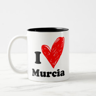 Caneca De Café Em Dois Tons Eu amo Múrcia