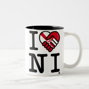 Caneca De Café Em Dois Tons Eu Amo NI