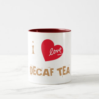 CANECA DE CAFÉ EM DOIS TONS EU AMO O CHÁ DO DECAF