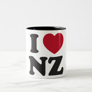 Caneca De Café Em Dois Tons eu amo o copo do nz