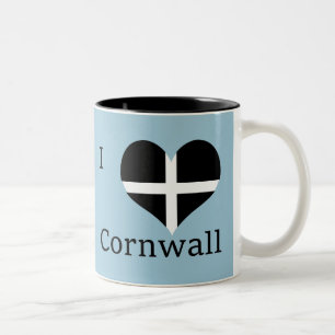 Caneca De Café Em Dois Tons Eu amo o design do coração da bandeira de Piran