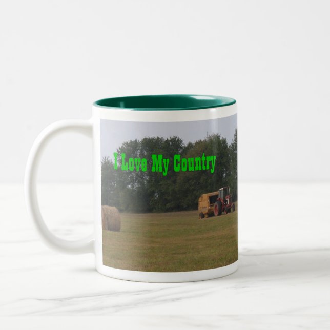 Caneca De Café Em Dois Tons Eu Amo O Meu País! (Esquerda)