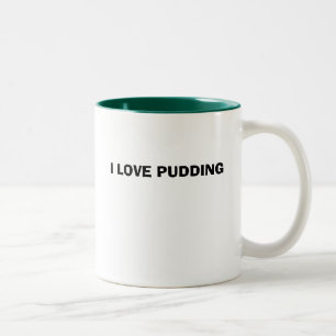 CANECA DE CAFÉ EM DOIS TONS EU AMO O PUDIM