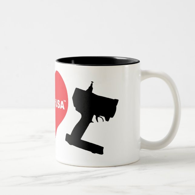 Caneca De Café Em Dois Tons Eu amo RC (Direita)