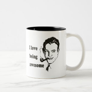 Caneca De Café Em Dois Tons Eu amo ser impressionante