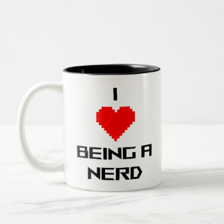 Caneca De Café Em Dois Tons Eu Amo Ser Nerd