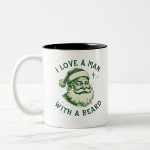 Caneca De Café Em Dois Tons Eu Amo Um Homem Com Uma Design De Arte Digital