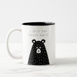 Caneca De Café Em Dois Tons Eu Amo Você Beary Mug