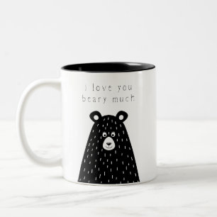 Caneca De Café Em Dois Tons Eu Amo Você Beary Mug