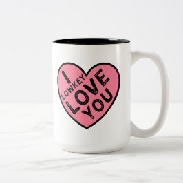 Caneca De Café Em Dois Tons Eu Amo Você Dia de os namorados