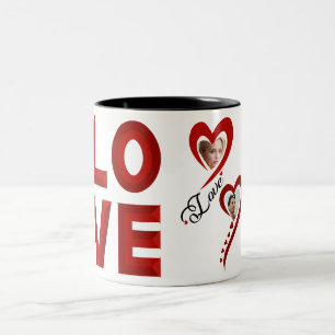 Caneca De Café Em Dois Tons Eu amo você tanto meu amor