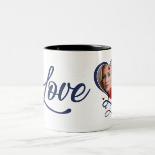 Caneca De Café Em Dois Tons Eu amo você tanto meu amor