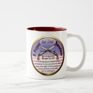 Caneca De Café Em Dois Tons Eu Apoio a Segunda Emenda