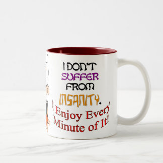 Caneca De Café Em Dois Tons EU APRECIO A DEMÊNCIA (v1)