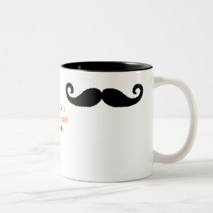 Caneca De Café Em Dois Tons Eu bigode...