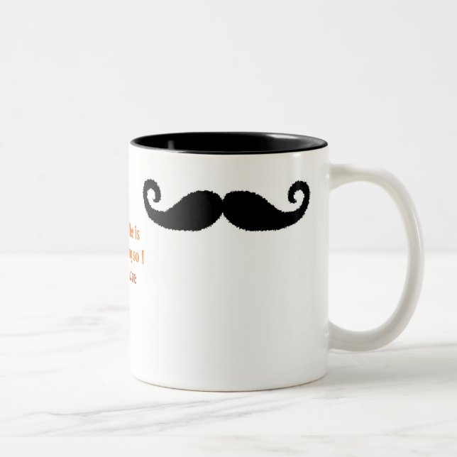 Caneca De Café Em Dois Tons Eu bigode... (Direita)