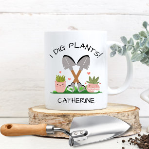 Caneca De Café Em Dois Tons Eu Canto Plantas Engraçadas Dizendo Fábrica Person
