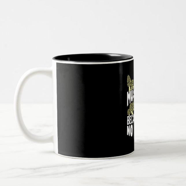 Caneca De Café Em Dois Tons Eu Cato Cogumelos (Esquerda)