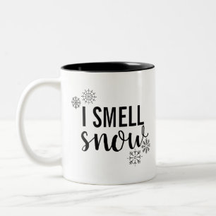 Caneca De Café Em Dois Tons Eu Cheiro Neve
